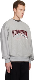WOOYOUNGMI Gray Lenticular Logo Sweatshirt