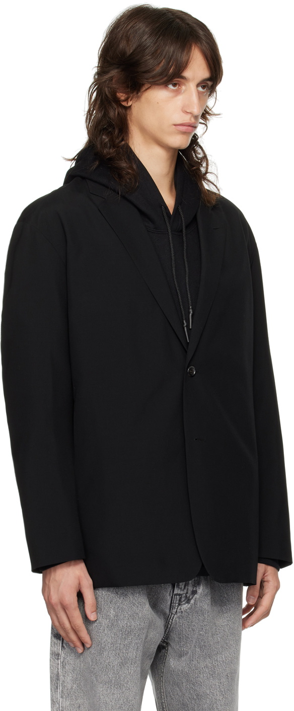 N.Hoolywood Black Tailored Oversized Jacket