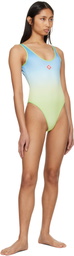 Casablanca Blue & Green Gradient Swimsuit