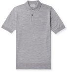 John Smedley - Payton Slim-Fit Wool Polo Shirt - Gray