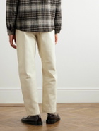 De Bonne Facture - Balloon Straight-Leg Cotton-Drill Trousers - Neutrals