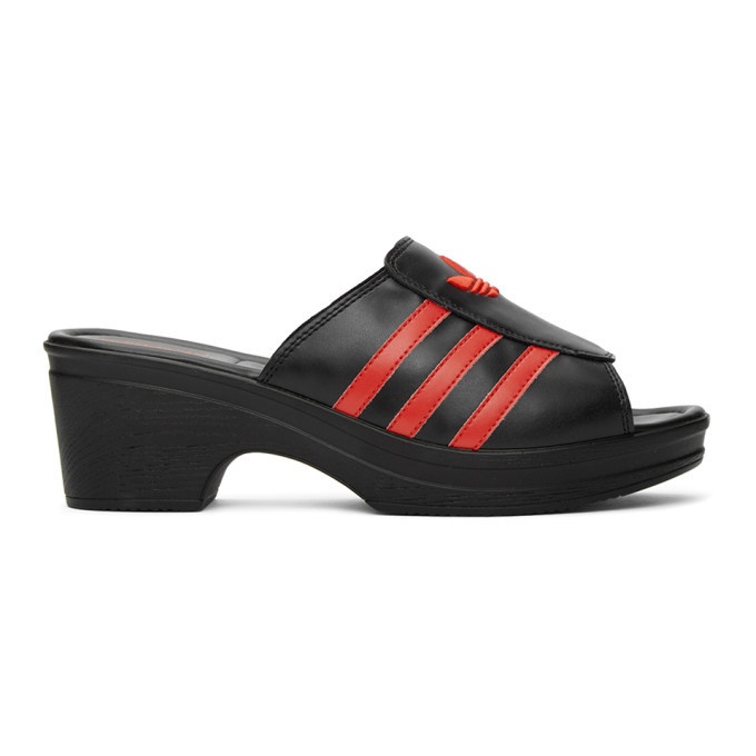 Photo: adidas LOTTA VOLKOVA Black Trefoil Heeled Sandals