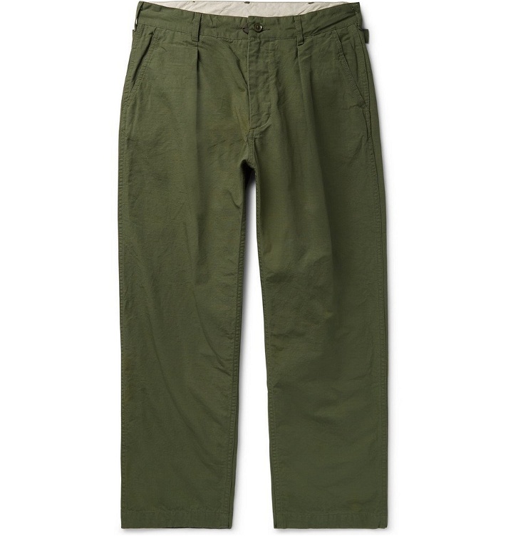 Photo: Engineered Garments - Cotton-Ripstop Trousers - Army green