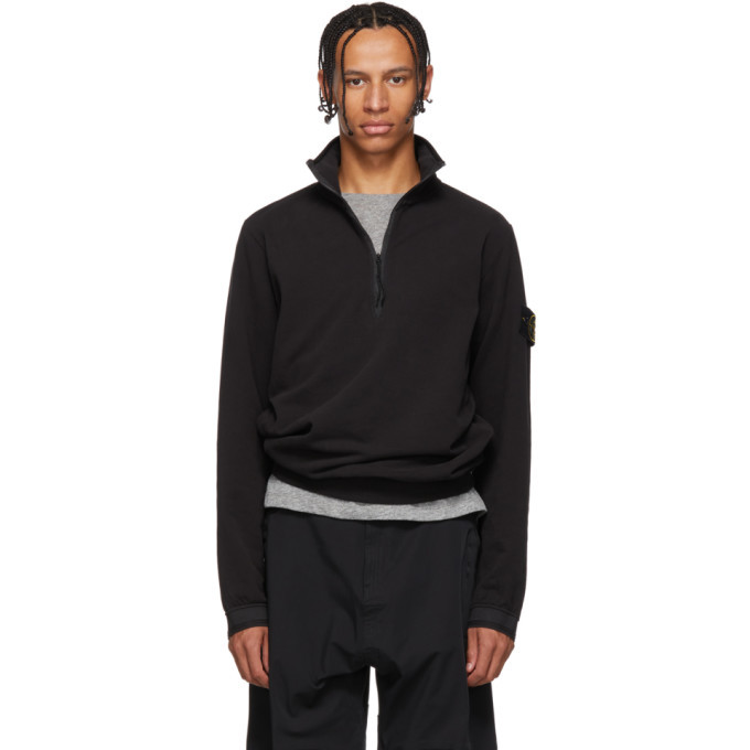 Photo: Stone Island Black Half-Zip Pullover