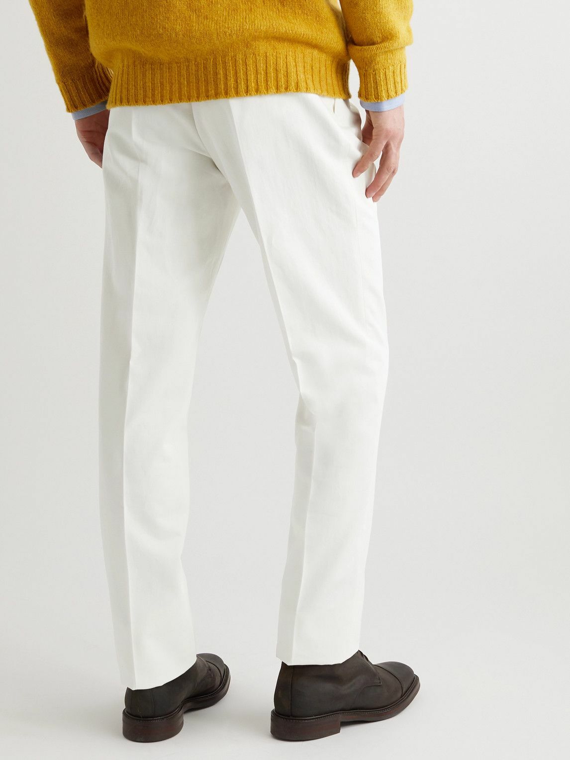 Men White Blend Trousers, Regular Fit at Rs 480/piece in New Delhi | ID:  2852538251573