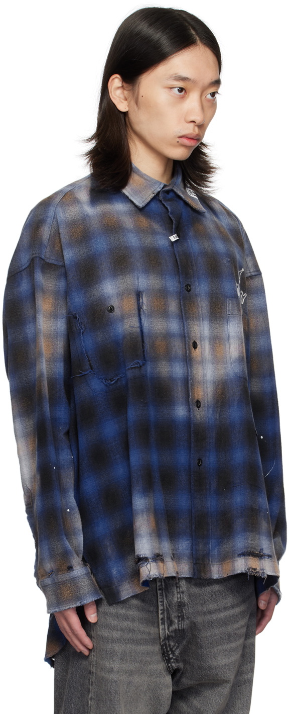 Maison MIHARA YASUHIRO Blue Check Shirt Maison MIHARA YASUHIRO