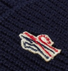 Moncler Grenoble - Logo-Appliquéd Virgin Wool Beanie - Blue