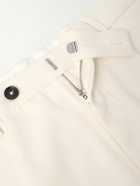 Zegna - Straight-Leg Cotton and Wool-Blend Trousers - White