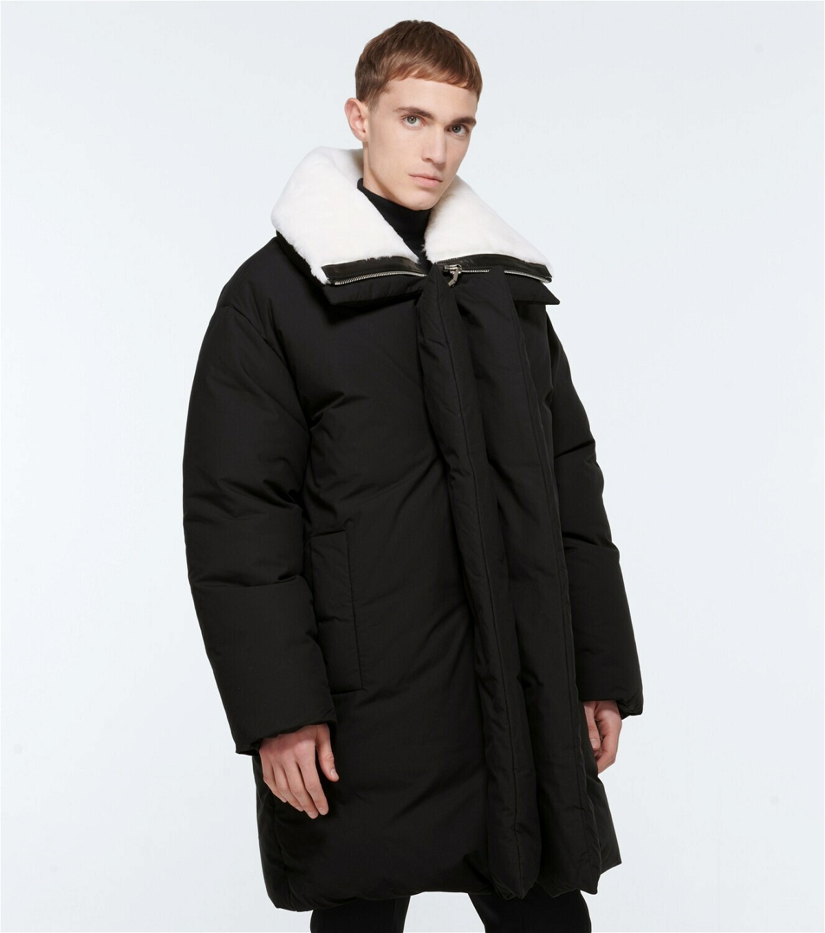 Givenchy - Cotton down jacket with shearling collar Givenchy