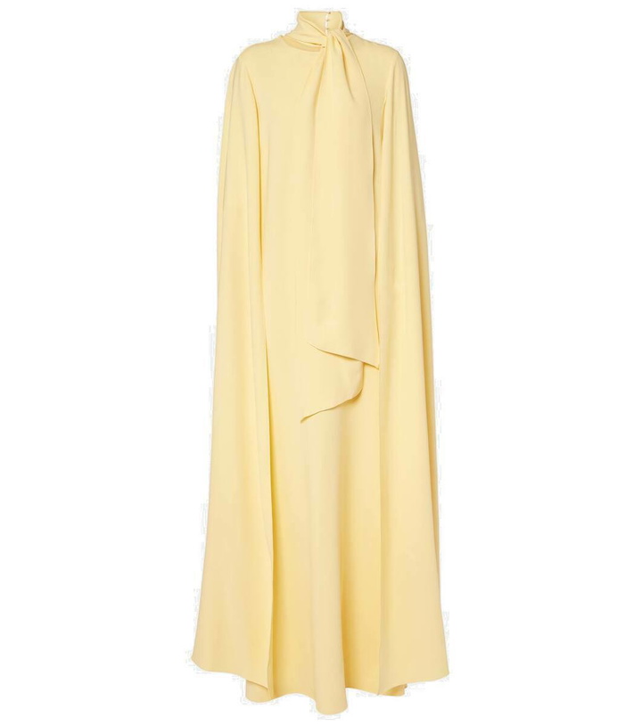Photo: Oscar de la Renta Caped silk-blend georgette gown
