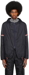 Thom Browne Navy Armband Hooded Jacket