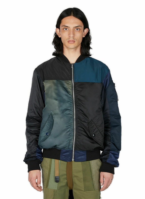 Photo: Children Of The Discordance - Re-Constructed Vintage Bomber Jacket in Blue
