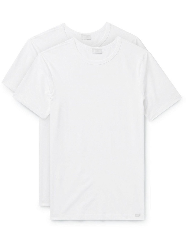 Photo: Hanro - Two-Pack Slim-Fit Stretch-Cotton Jersey T-Shirts - White