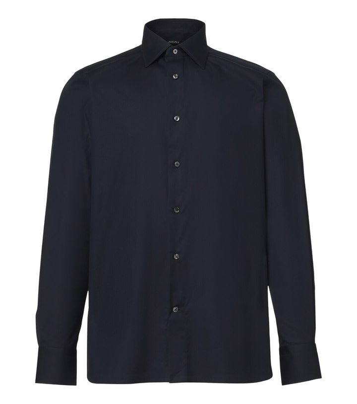 Photo: Zegna Cotton-blend poplin shirt