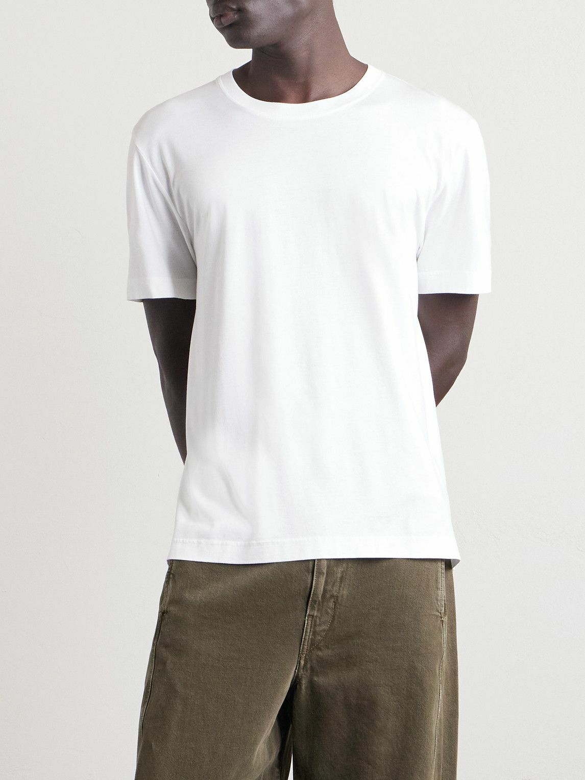CDLP - Lyocell and Pima Cotton-Blend Jersey T-Shirt - White