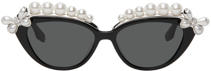 SHUSHU/TONG Black YVMIN Edition Front Jeweled-Bowknot Glasses 