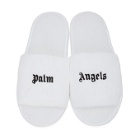 Palm Angels White and Black Logo Slides