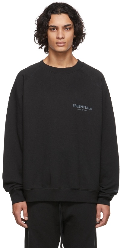 Photo: Essentials Black Pullover Crewneck Sweatshirt