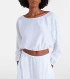 Leset Yoko cotton crop top