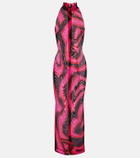 Pucci Labirinto halterneck maxi dress