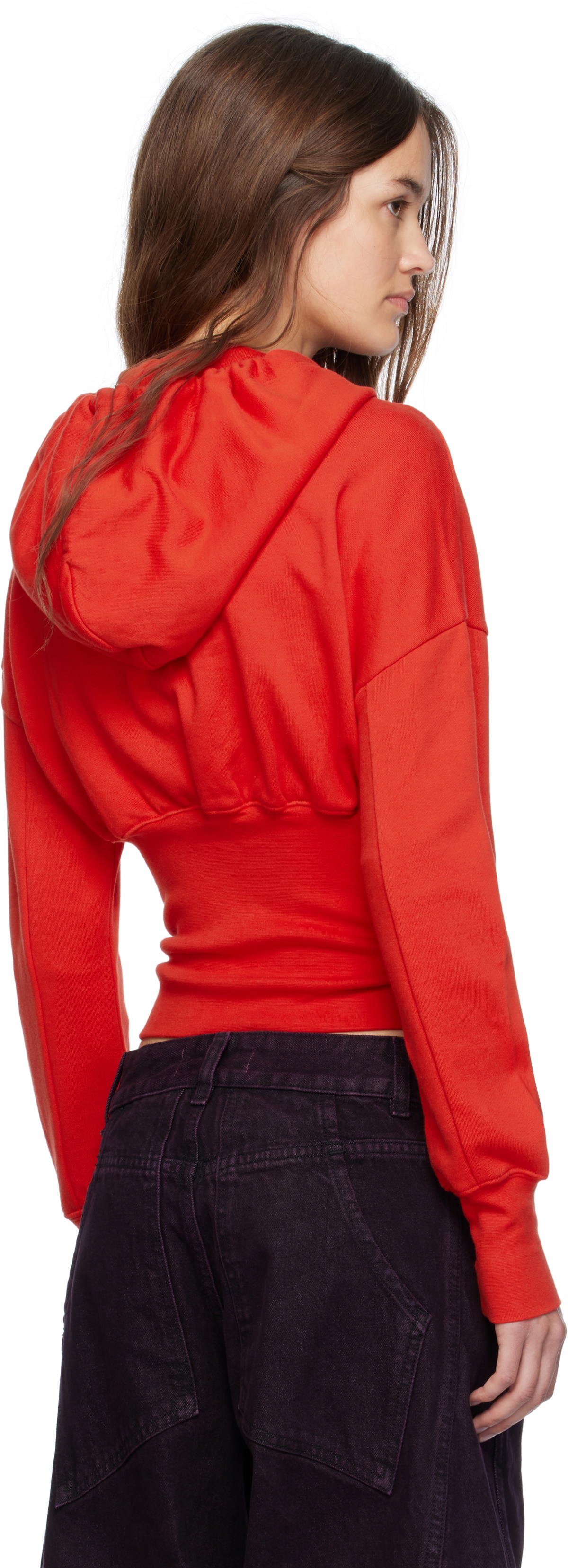 Eckhaus Latta Red Snatched Hoodie