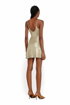 Diesel Stretch jersey mini dress with metallic finish - Dresses Womens in Beige