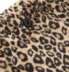KAPITAL - Leopard-Print Fleece Drawstring Trousers - Animal print