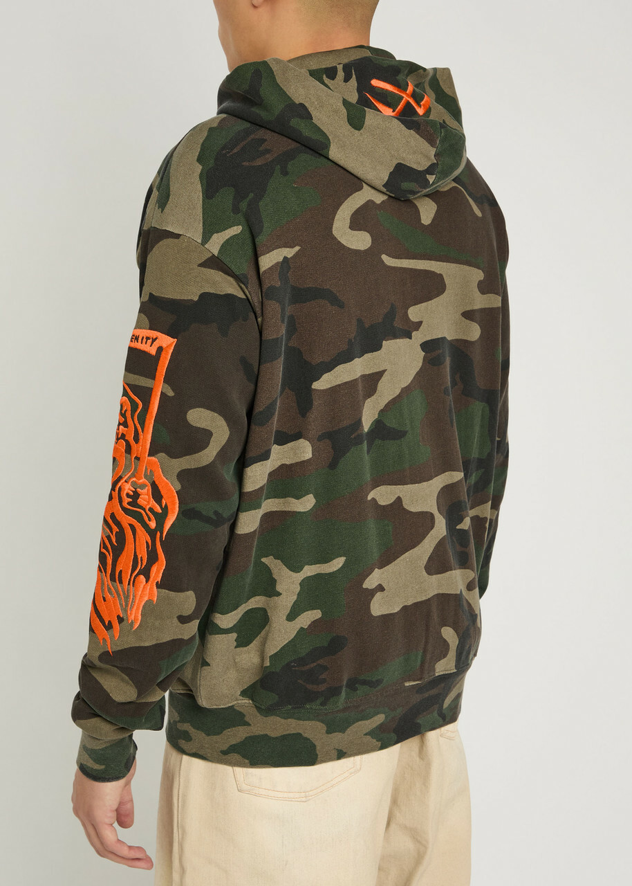 Warren Lotas Reaper Camouflage Hooded Cotton Sweatshirt Multicoloured 1