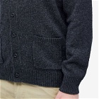 Beams Plus Men's 7G Elbow Patch Cardigan in Charcoal