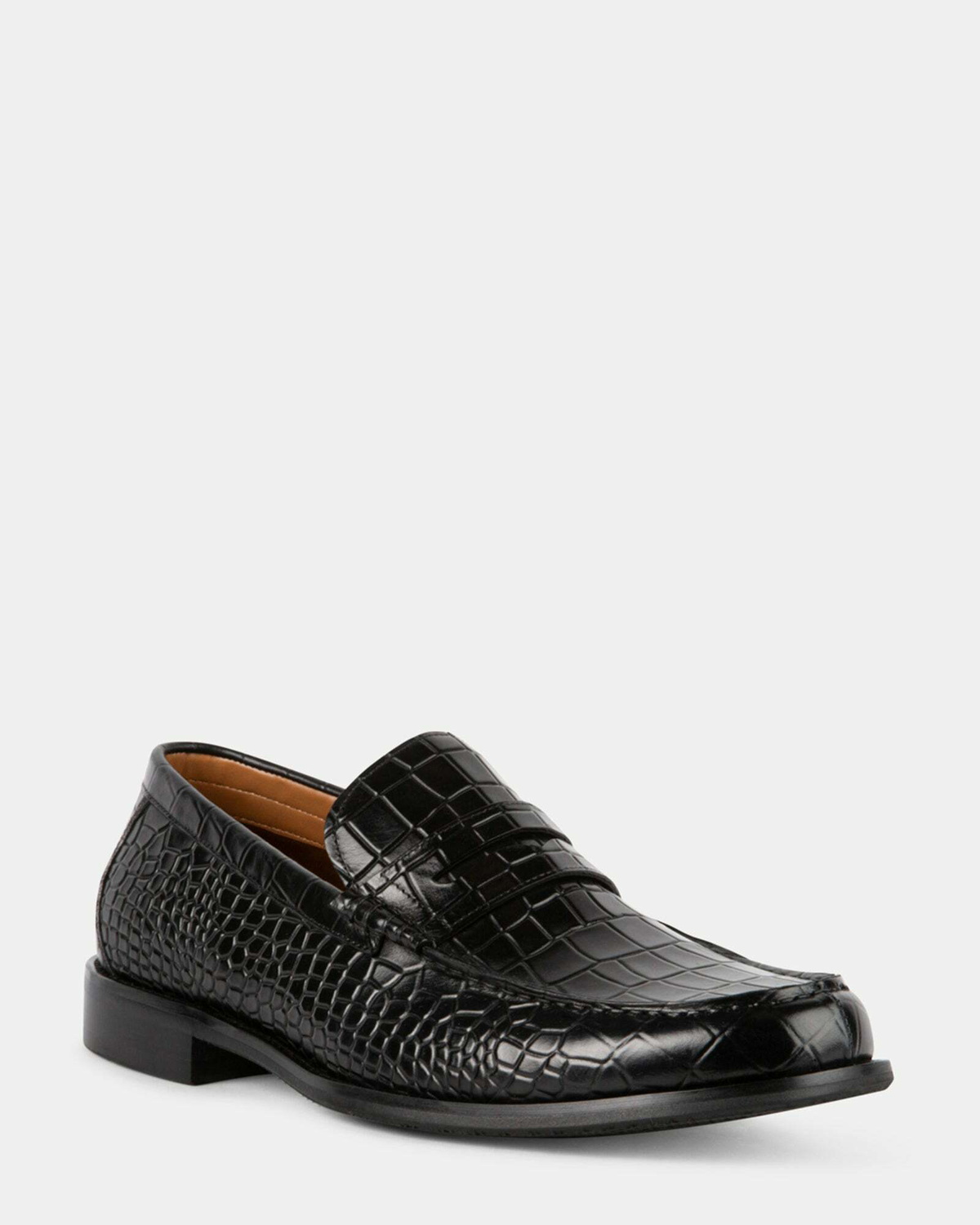 Steve Madden Marvyn Loafers in Black Exotic