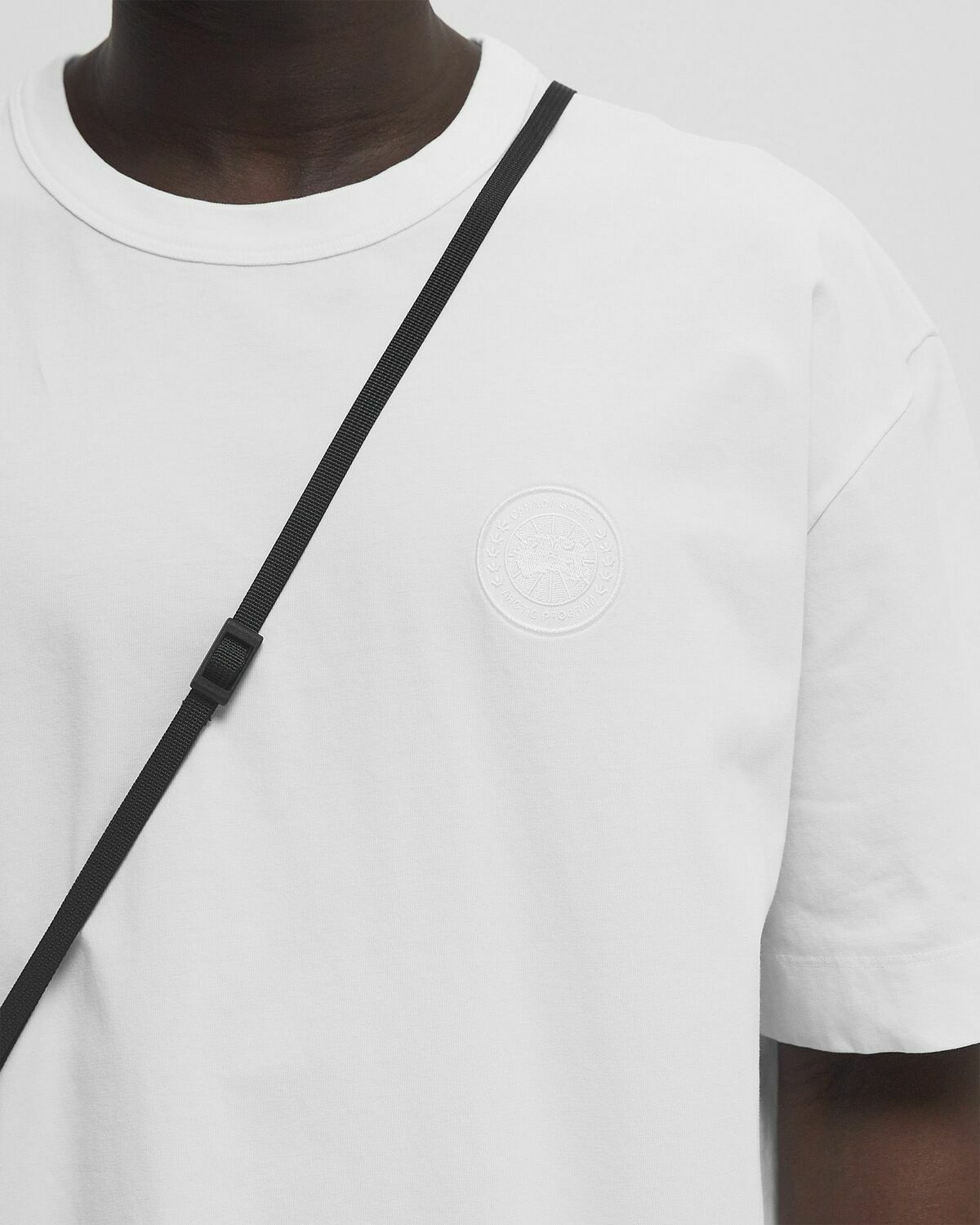 Canada Goose Gladstone T-Shirt Embroidered Disc White Mens Shortsleefe