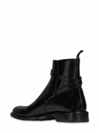 SAINT LAURENT - 20mm Army Brushed Leather Ankle Boots