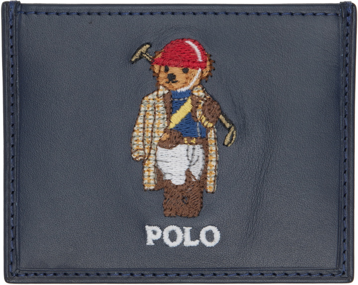 Photo: Polo Ralph Lauren Navy Polo Bear Leather Card Holder