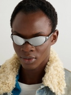 Acne Studios - Apin D-Frame Stainless Steel Wraparound Sunglasses