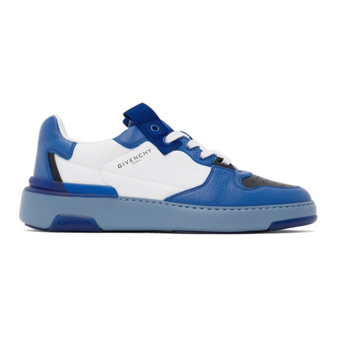 Photo: Givenchy Blue Three-Toned Wing Low Sneakers