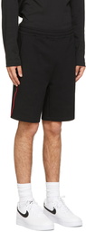 Helmut Lang Black Piped Shorts