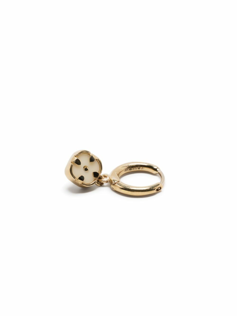 Pascale Monvoisin 9K Yellow Gold Pierrot Diamond Hoop Earring