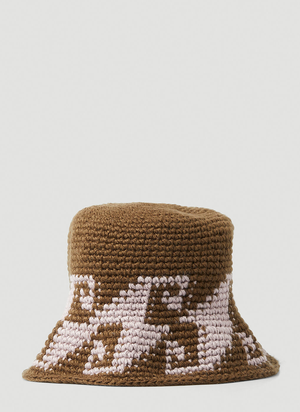 Waves Knit Bucket Hat in Brown Stussy