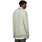 Jil Sander Green Open Knit Regular Fit Sweater