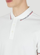 Stripe Trim Polo Shirt in White