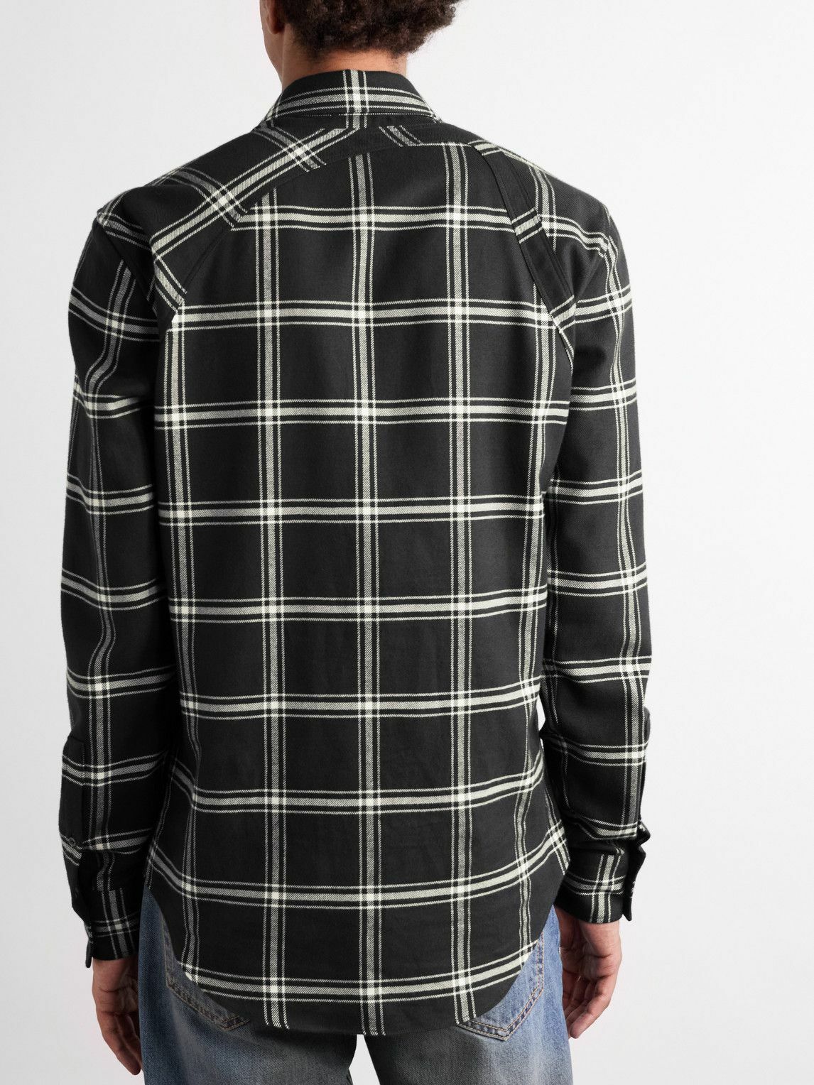 Alexander McQueen - Harness-Detailed Checked Cotton-Flannel Shirt