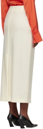 AURALEE Off-White Airy Smooth Cashmere Maxi Skirt