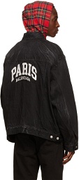 Balenciaga Black Cities Paris Denim Jacket