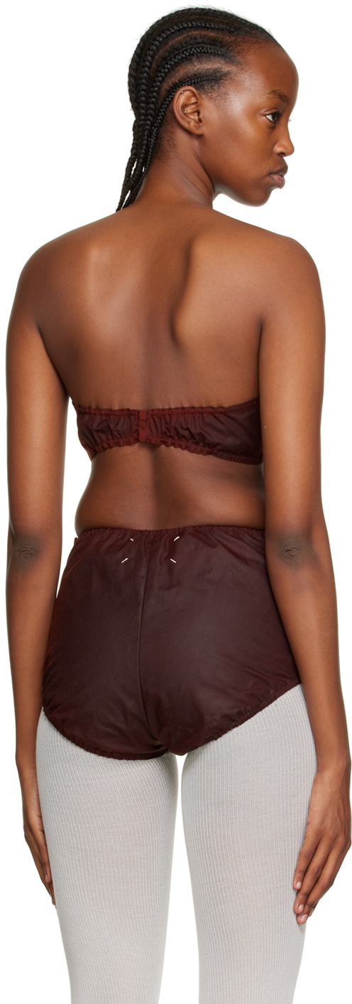 Maison Margiela Burgundy Waxed Bodysuit Maison Margiela