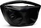 BY FAR Black Maxi Cush Creased Leather Shoulder Bag