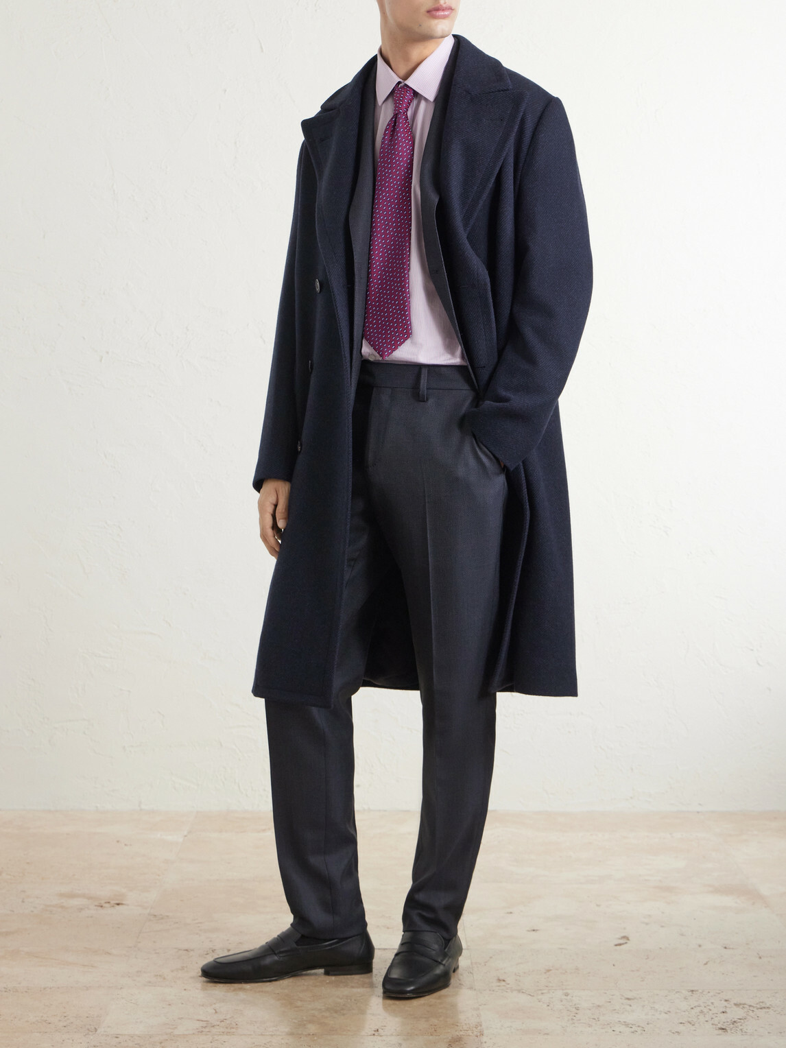 Lardini - Straight-Leg Wool Suit Trousers - Blue