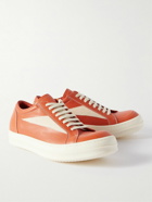 Rick Owens - Suede-Trimmed Leather Sneakers - Orange
