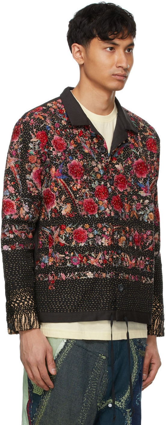 By Walid Black Embroidered Jono Jacket By Walid