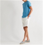 Frescobol Carioca - Wide-Leg Slub Tencel and Linen-Blend Drawstring Shorts - White