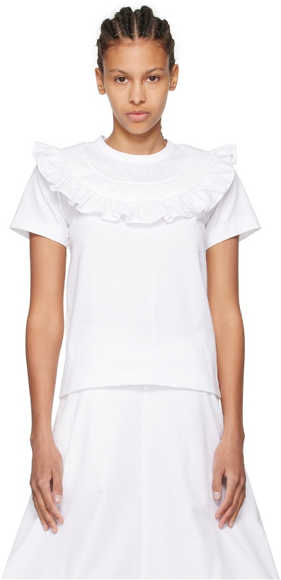 Photo: Comme des Garçons Girl White Ruffled T-Shirt